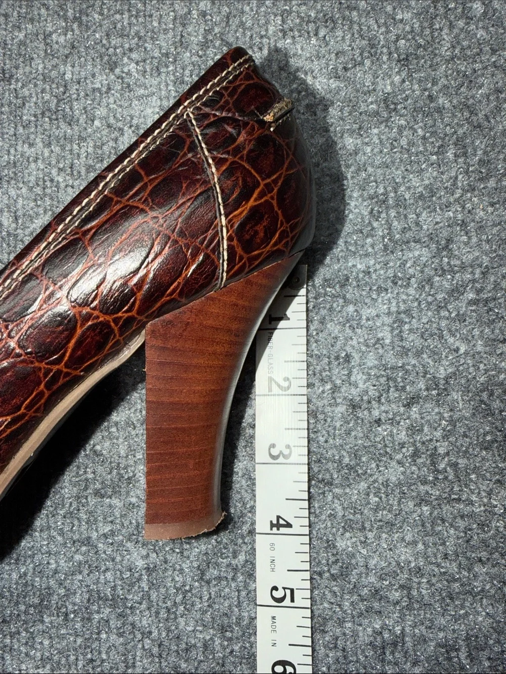 Sam Edelman Brown Croc-Embossed Tassel Loafers